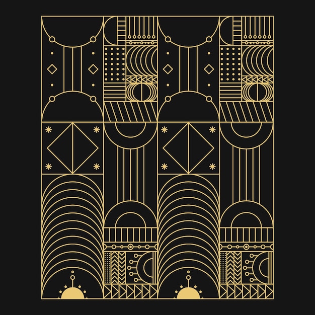 Vettore art deco geometrico moderno vector sfondo geometrico astratto illustrazione vettoriale