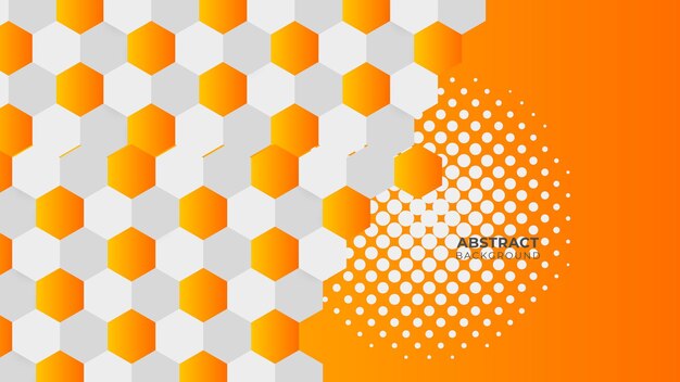 Modern geometric background. Orange elements with fluid gradient. Dynamic shapes composition