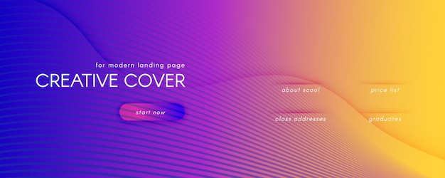 Modern geometric background website template design wave shape