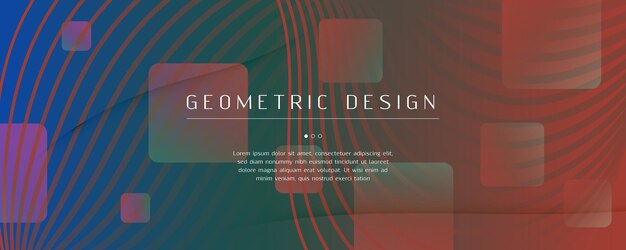 Modern geometric background website template design wave shape