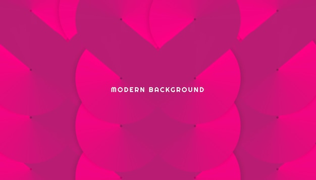 Modern geometric background with pink gradient vanishing circles