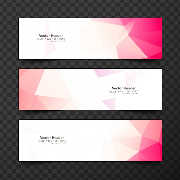 modern geometric banners