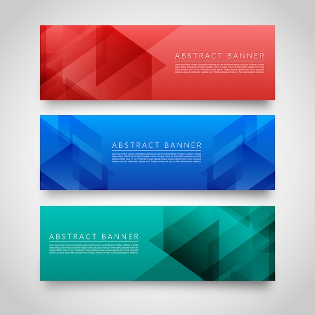 Modern geometric banners