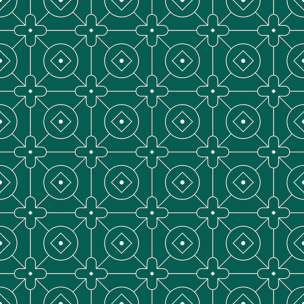 Modern geometric batik seamless pattern