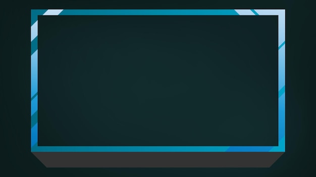 modern geometric blue streaming overlay