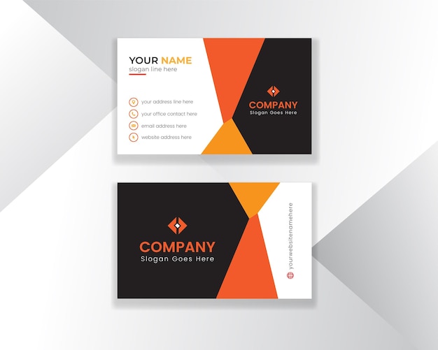 Modern geometric business card and corporate business card design