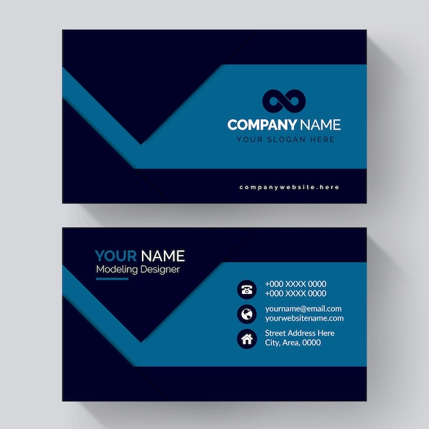 Vector modern geometric business card template