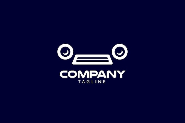 modern geometric car bumper logo design