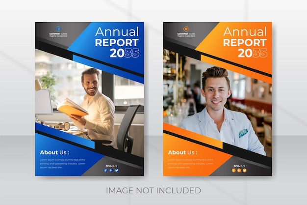 Modern And Geometric corporate business annual report template