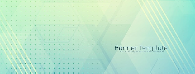 Modern geometric design business banner template vector