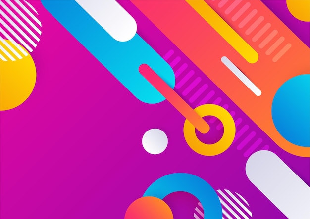 Modern geometric element colorful design background