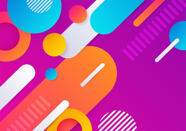 Modern geometric element colorful design background