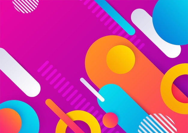 Modern geometric element colorful design background