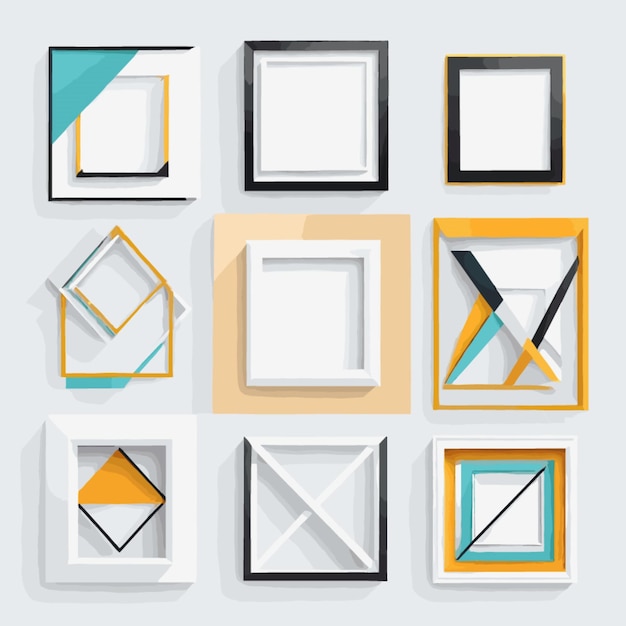 Modern geometric frames