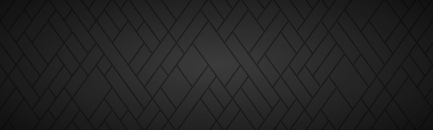 Vector modern geometric header with black grid stripes and lines banner abstract black and grey background luxury design