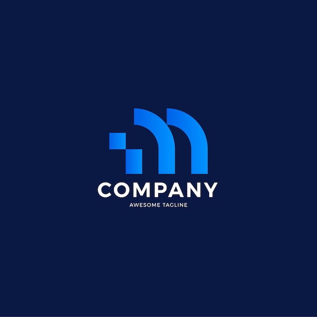 Modern and geometric initial logo concept template