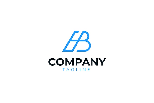 современный геометрический дизайн логотипа букв b и e