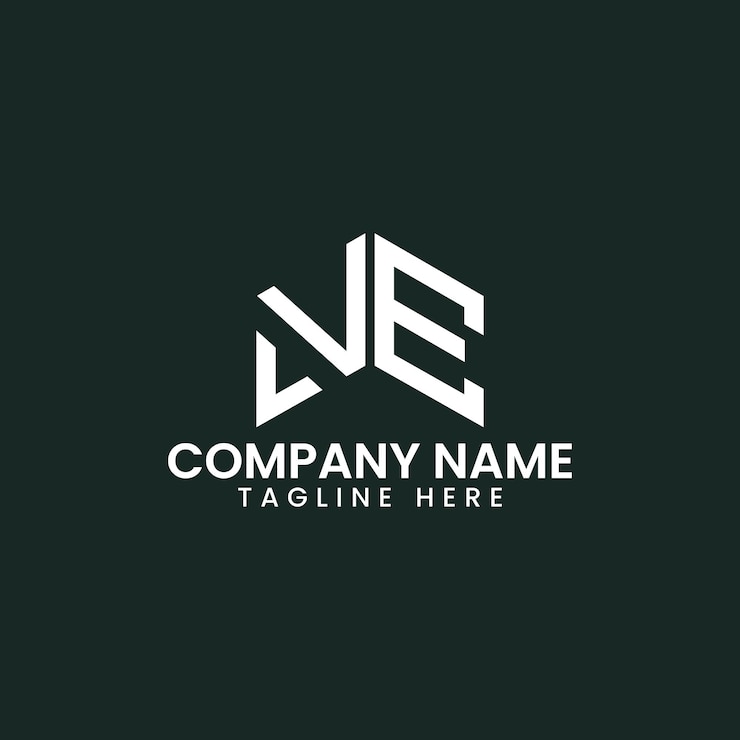 Vector modern geometric letter logo design
