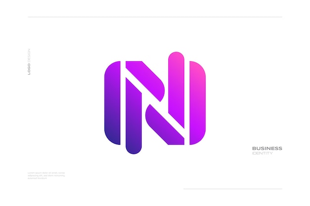 Modern and Geometric Letter N Logo Design in Colorful Gradient Style