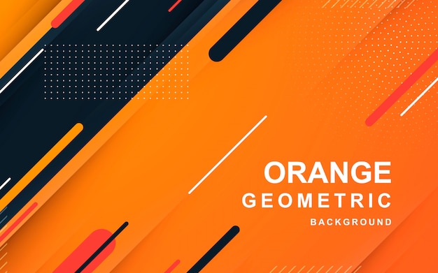 Modern geometric orange design