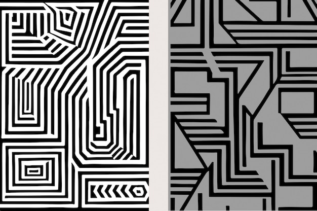 Modern Geometric Pattern Minimalist Contemporary Art