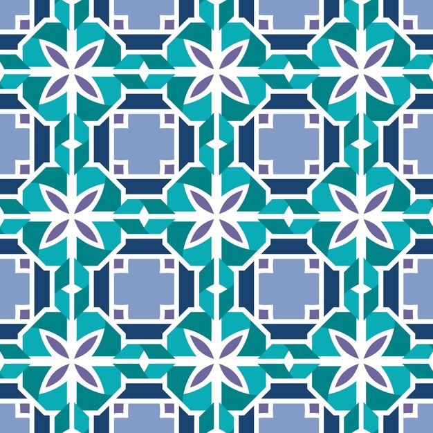 Modern geometric pattern with blue color, rhombuses a seamless background