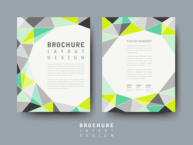 Modern geometric style flyer template