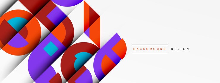 Vector modern geometrical abstract background circles business or technology presentation design