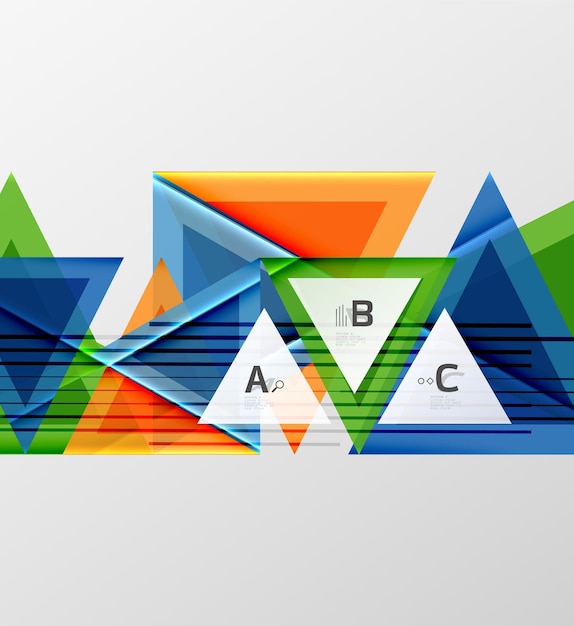 Modern geometrical triangle abstract background with sample text