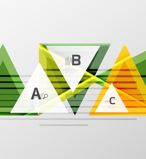 Vector modern geometrical triangle abstract background with sample text