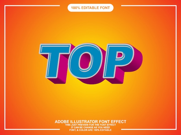 modern gewaagd editeerbaar teksteffect voor illustrator