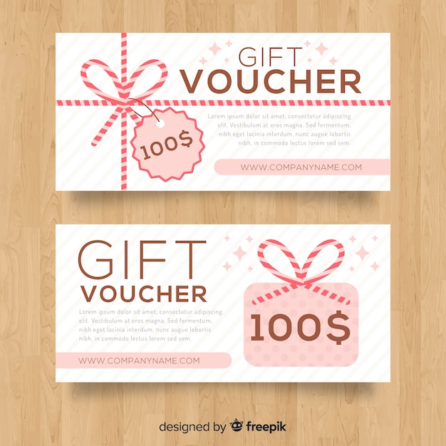 Modern gift voucher template