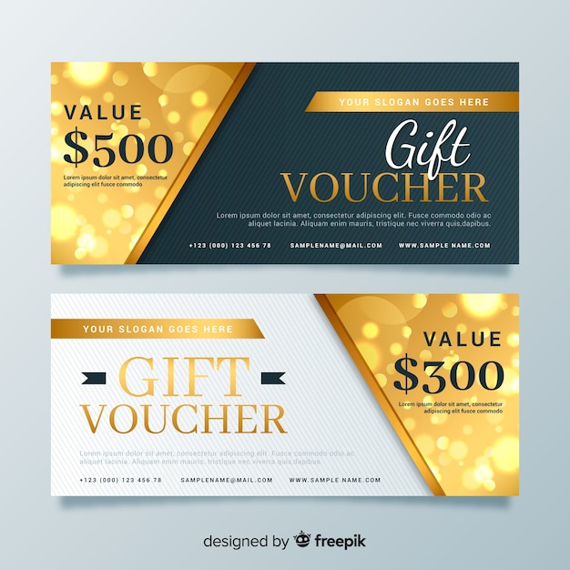 Modern gift voucher with elegant style