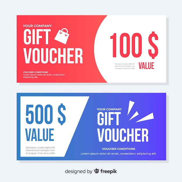 Vector modern gift voucher