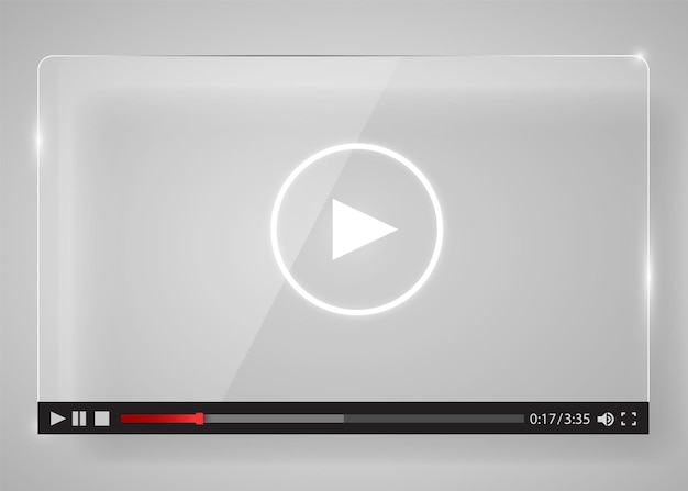 Web用の最新のガラス透明ビデオプレーヤー