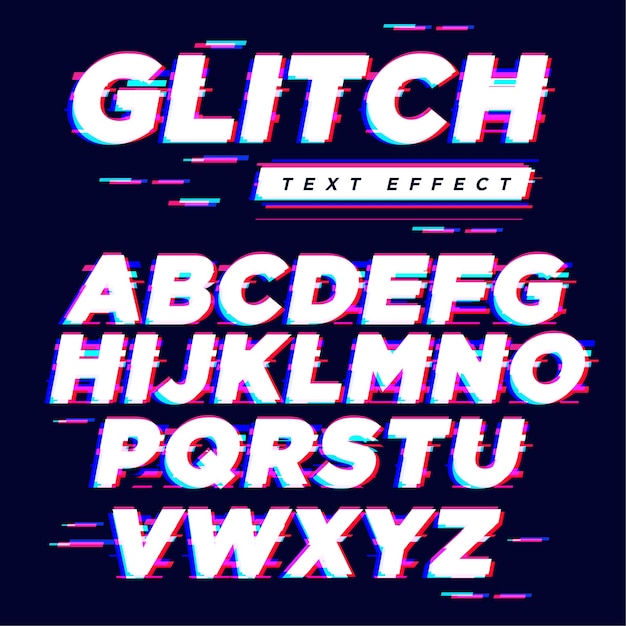 Modern glitch tekststijleffect