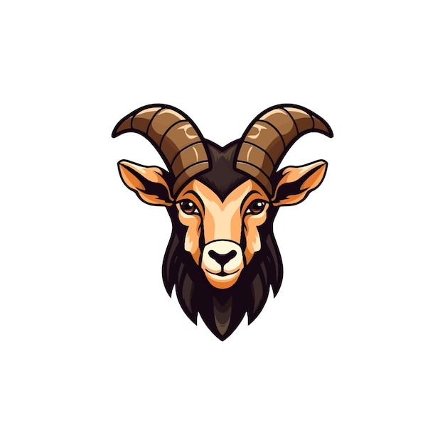 L'illustrazione vettoriale del logo moderno di goat esports isolata sullo sfondo t-shirt print design mascotte