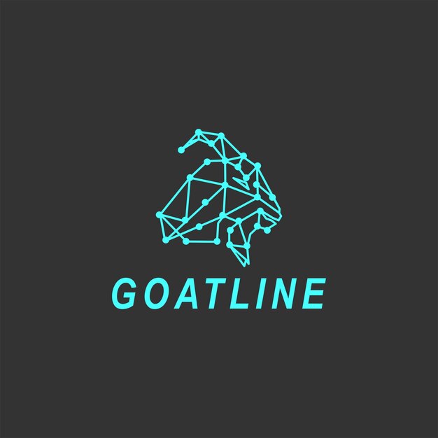 modern goat's head line and point logo design