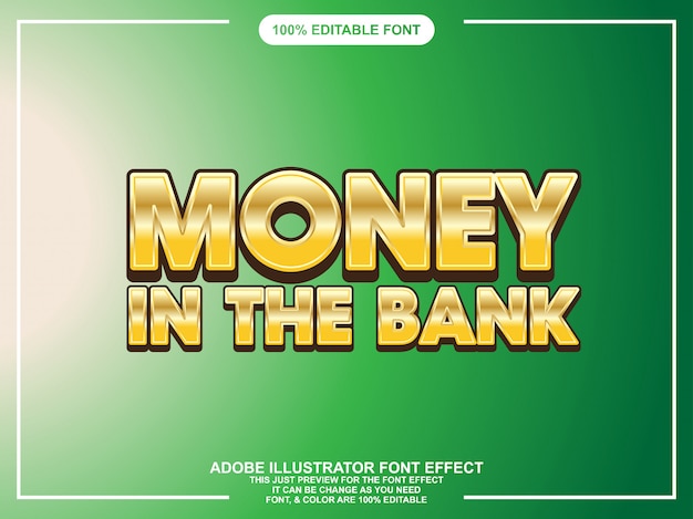 Vector modern gold editable illustrator text effect graphic style