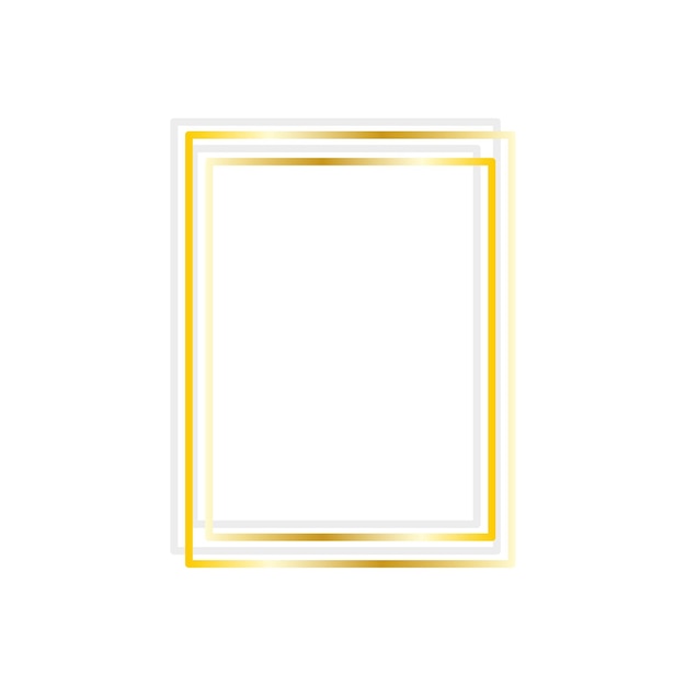 Vector modern gold frame white background gold abstract background web banner vector illustration