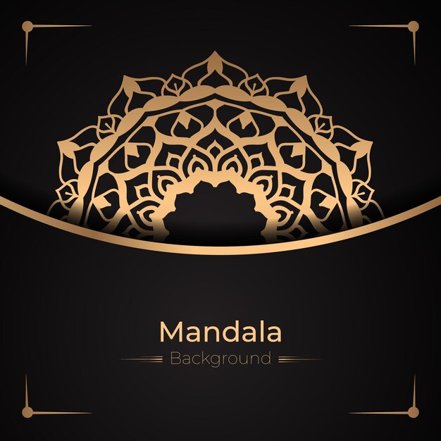 Modern golden mandala design