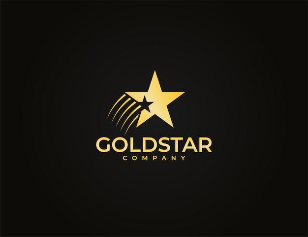 Современный золотой звездный логотип для бизнеса
