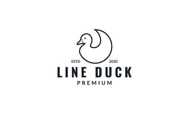 Modern goose or duck line toys  logo design