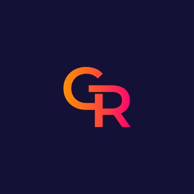 Vector modern gr logo vector