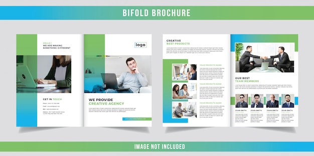 modern gradient bifold brochure design