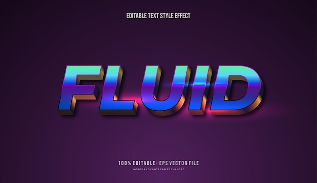 Vector modern gradient bright color with futuristic theme mockup text editable 3d text effect styles