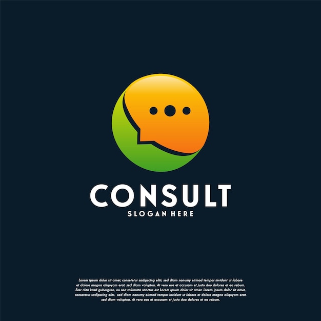 Modern Gradient Consulting Agency-logo sjabloonontwerpen, Simple Elegant Consult-logosjabloon