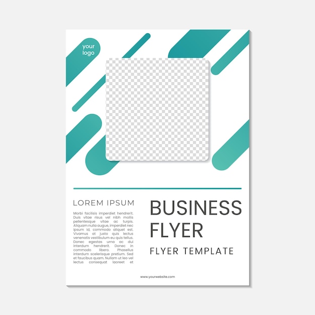 Modern gradient corporate business banner background flyers (brochure) a4 with empty space for photo