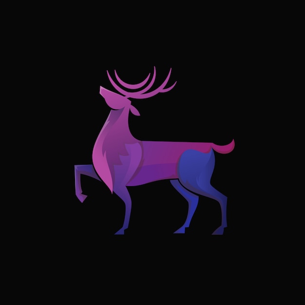 Modern gradient deer logo