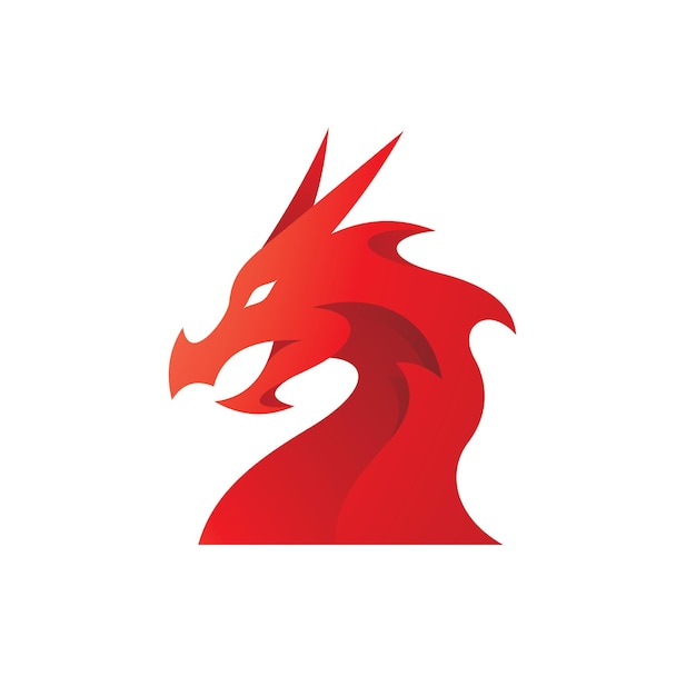 Modern gradient dragon illustration dragon logo vector icon